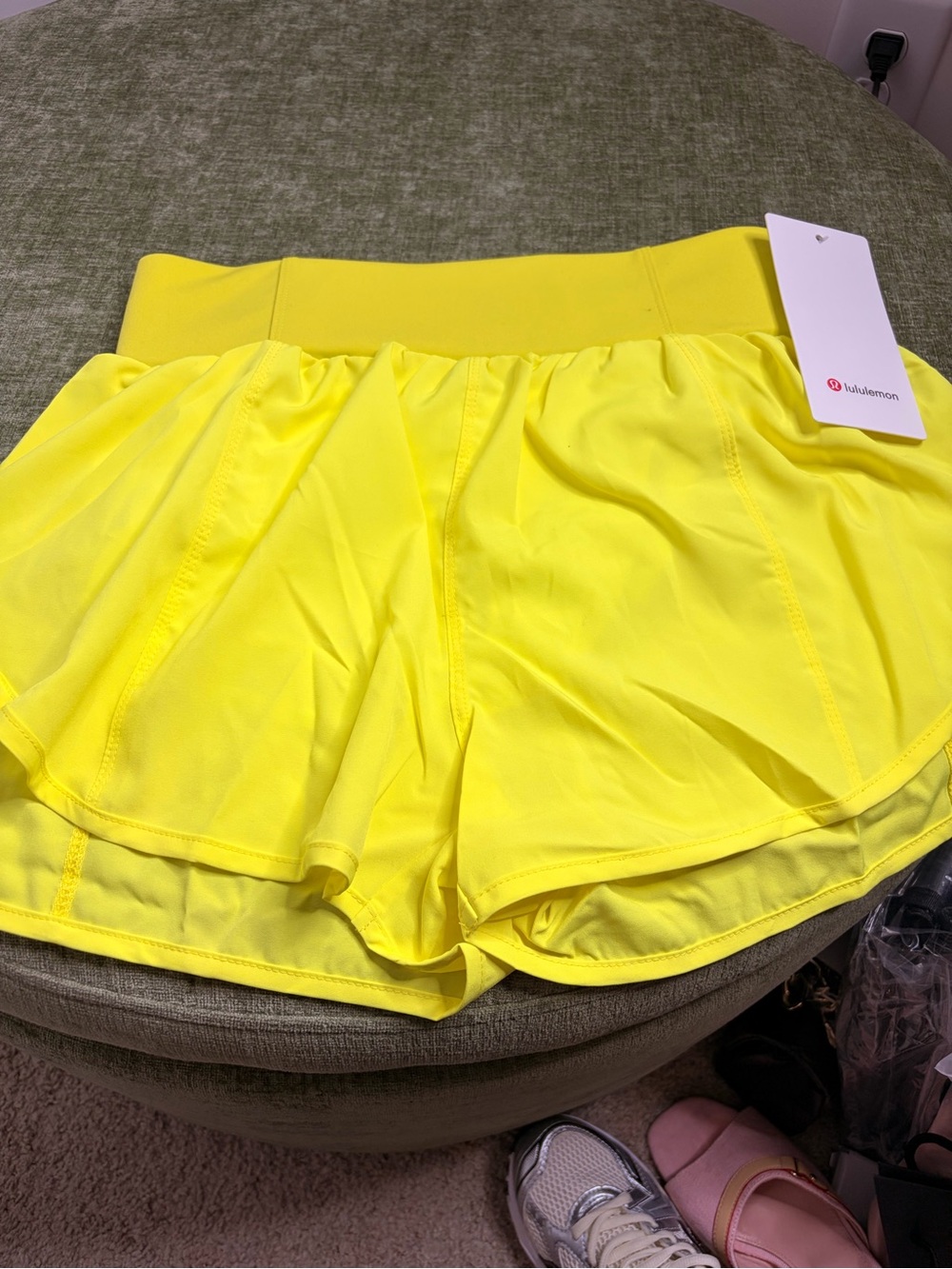 lululemon athletica Bright Yellow Athletic Skort Shorts
